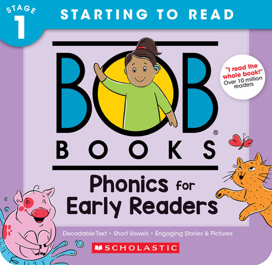 Bob Books - Phonics for Early Readers Box Set Decodable Phonics Books, Ages 4 and Up, Kindergarten (Stage 1: Starting to Read) Scholastic Inc.
